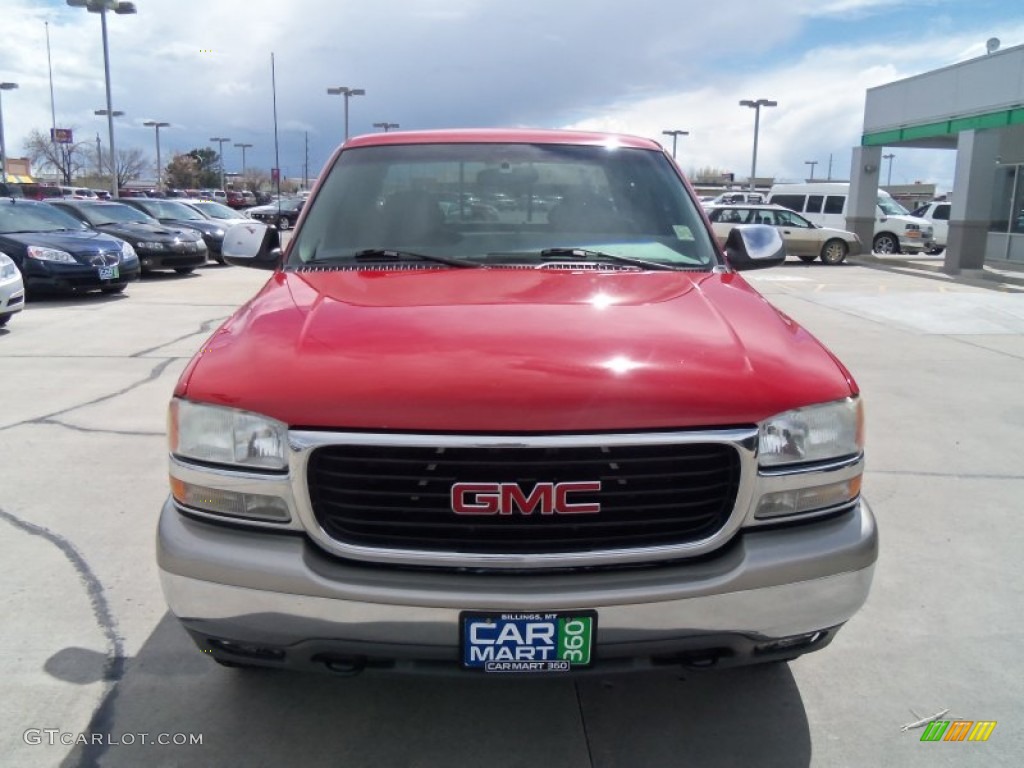 1999 Sierra 1500 SLT Extended Cab 4x4 - Fire Red / Pewter photo #2