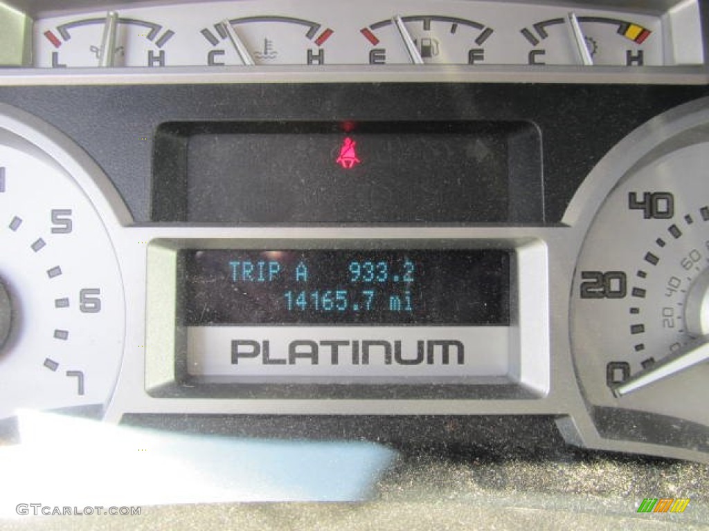 2010 F150 Platinum SuperCrew 4x4 - White Platinum Metallic Tri Coat / Sienna Brown Leather/Black photo #15