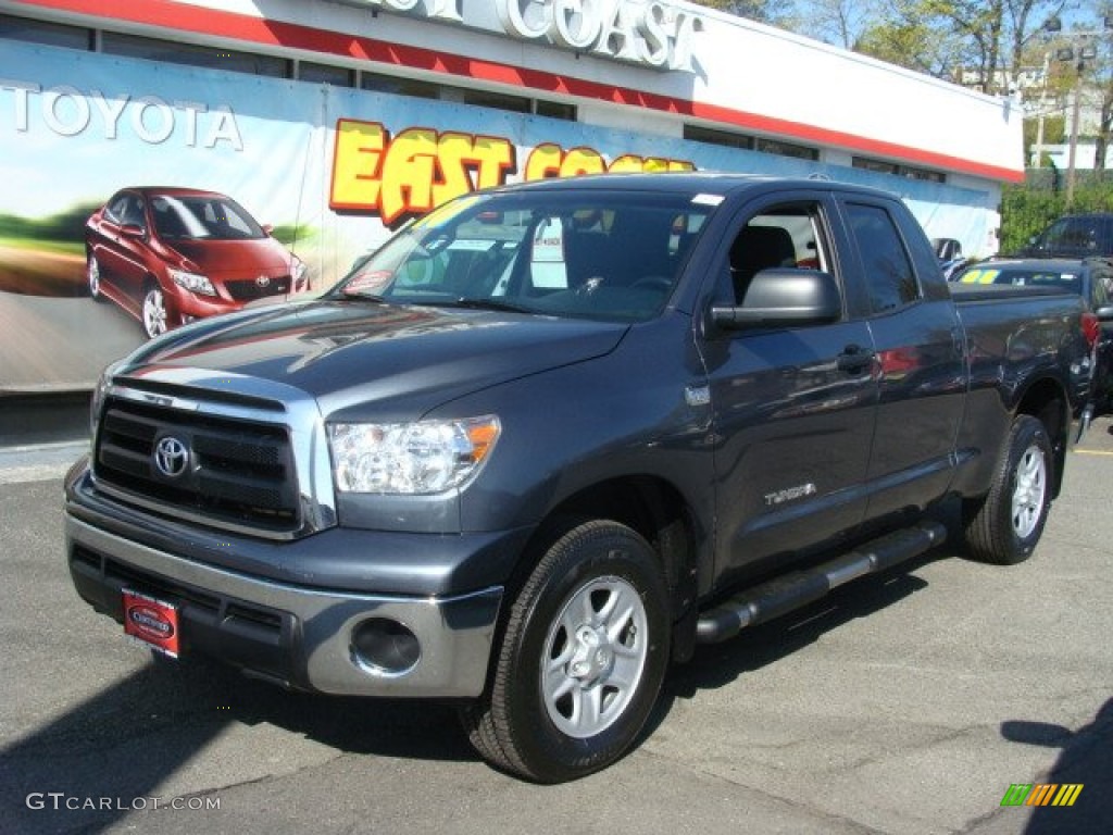 2010 Tundra Double Cab 4x4 - Slate Gray Metallic / Black photo #3