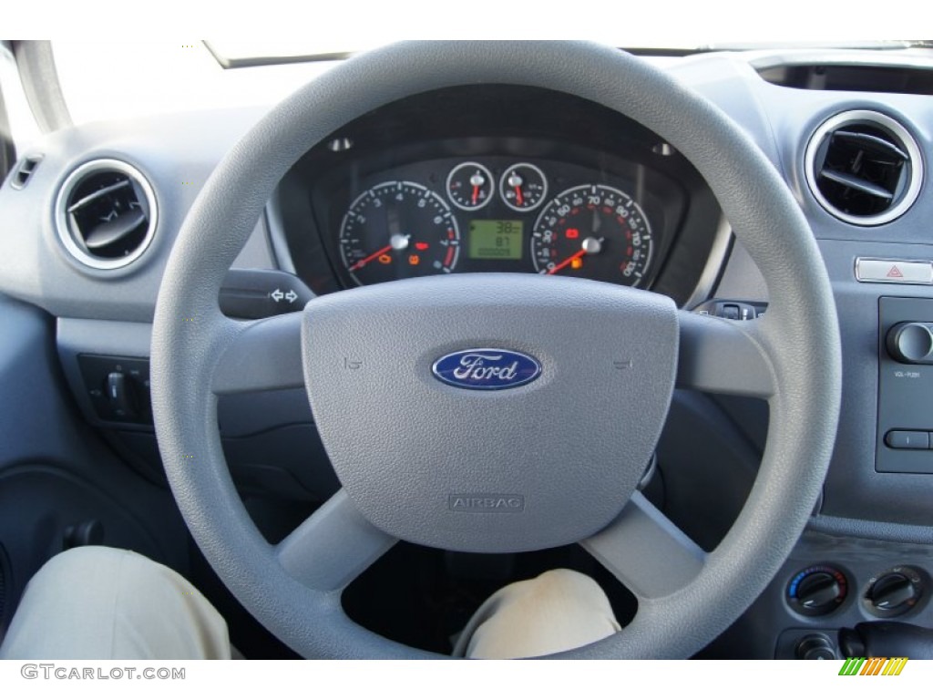 2012 Ford Transit Connect XL Van Dark Grey Steering Wheel Photo #63847659