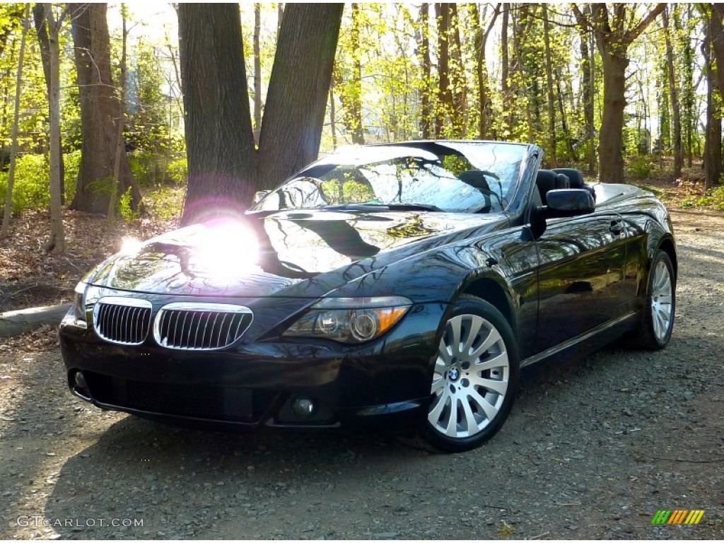 2004 6 Series 645i Convertible - Black Sapphire Metallic / Black photo #1