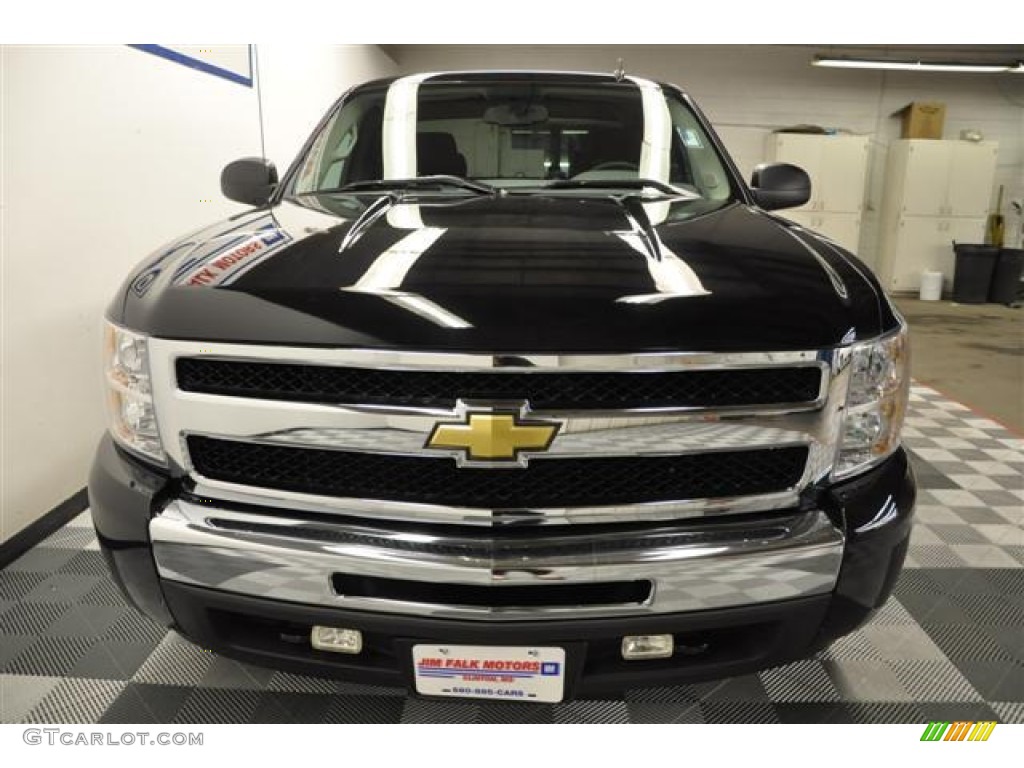 2010 Silverado 1500 LS Extended Cab 4x4 - Black / Dark Titanium photo #3