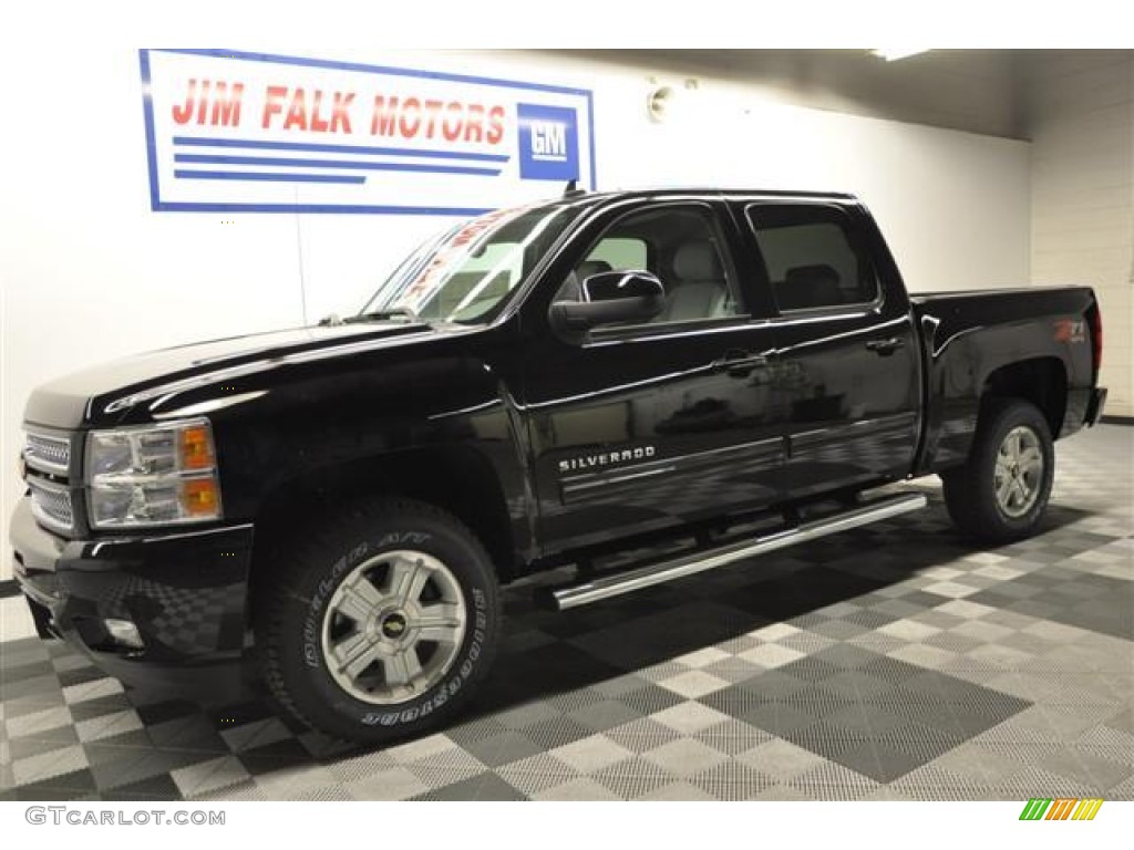 2012 Silverado 1500 LTZ Crew Cab 4x4 - Black / Light Titanium/Dark Titanium photo #16