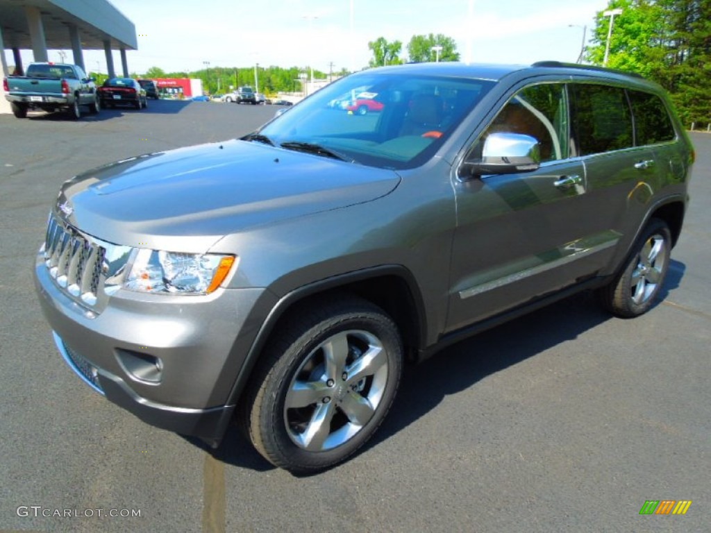 2012 Grand Cherokee Overland 4x4 - Mineral Gray Metallic / New Saddle/Black photo #1