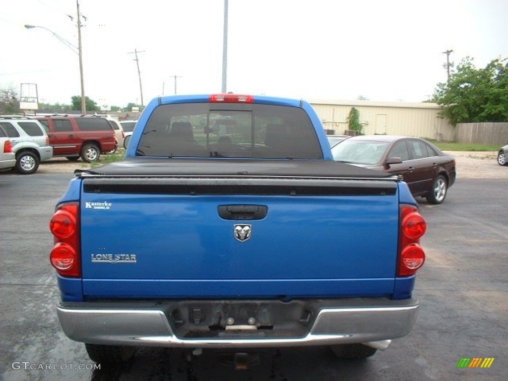 2007 Ram 1500 Lone Star Edition Quad Cab - Electric Blue Pearl / Medium Slate Gray photo #6