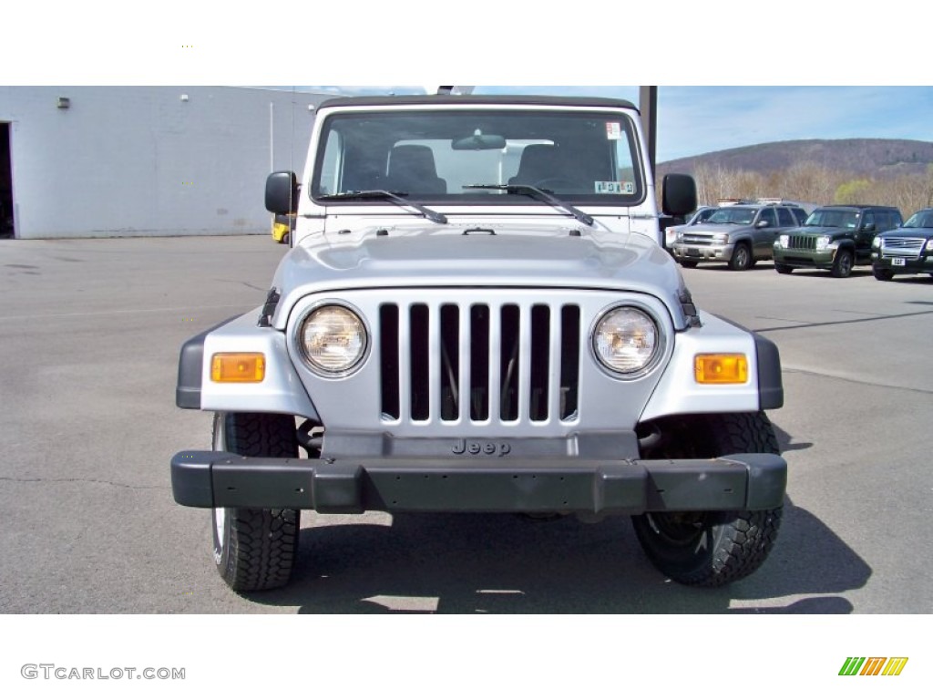 2004 Wrangler X 4x4 - Bright Silver Metallic / Dark Slate Gray photo #2