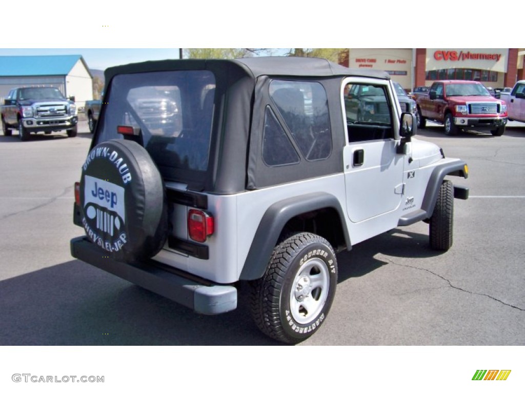 2004 Wrangler X 4x4 - Bright Silver Metallic / Dark Slate Gray photo #5
