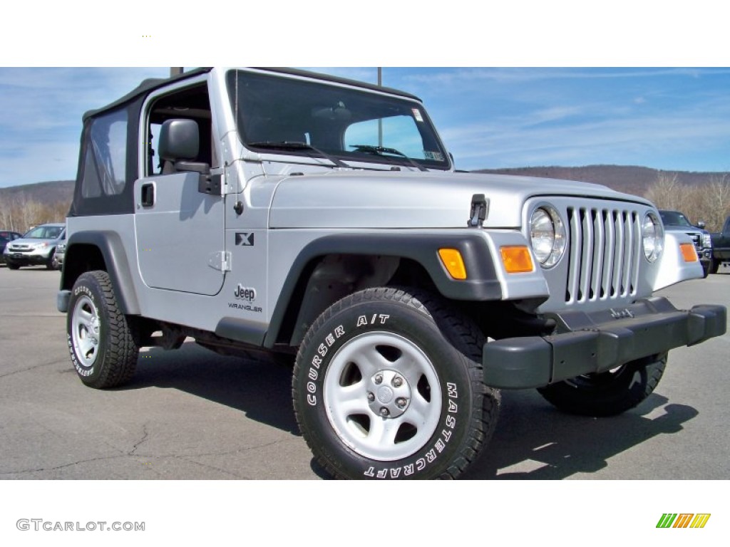 2004 Wrangler X 4x4 - Bright Silver Metallic / Dark Slate Gray photo #21