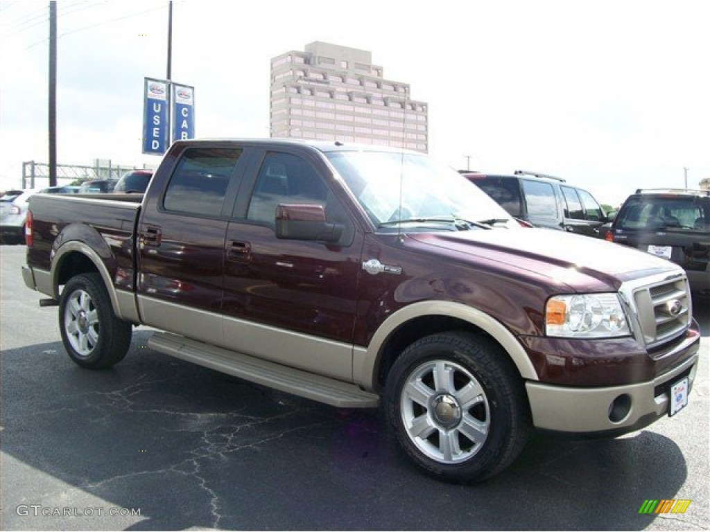 2008 F150 King Ranch SuperCrew - Mahogany Metallic / Tan/Castaño Leather photo #1