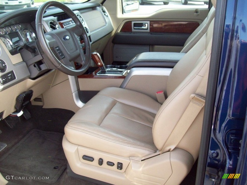 2010 F150 Lariat SuperCrew 4x4 - Dark Blue Pearl Metallic / Tan photo #18