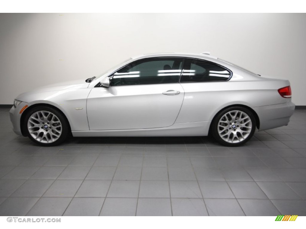 2009 3 Series 328i Coupe - Titanium Silver Metallic / Grey photo #2