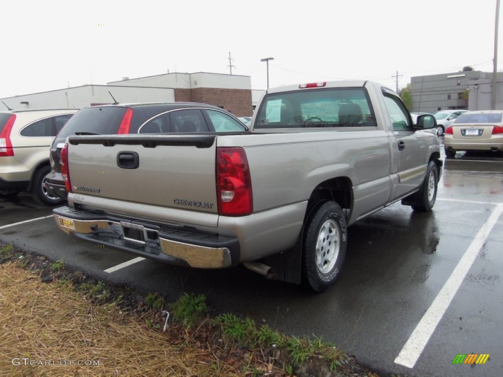 2003 Silverado 1500 LS Regular Cab - Light Pewter Metallic / Tan photo #3