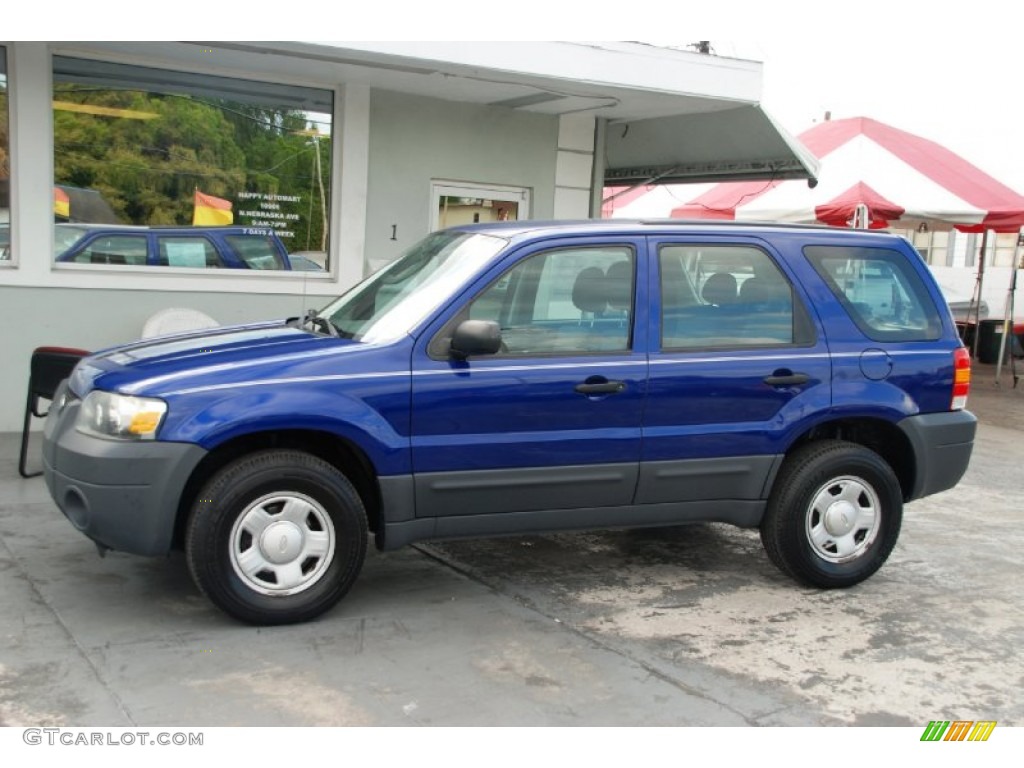 2005 Escape XLS - Sonic Blue Metallic / Medium/Dark Flint Grey photo #15