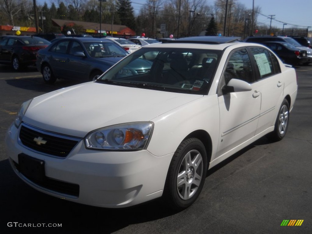 2006 Malibu LT V6 Sedan - White / Titanium Gray photo #1