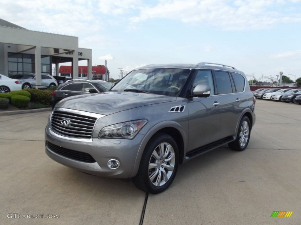 2012 QX 56 - Platinum Graphite / Wheat photo #1