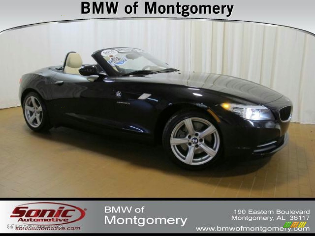 2010 Z4 sDrive30i Roadster - Jet Black / Ivory White photo #1