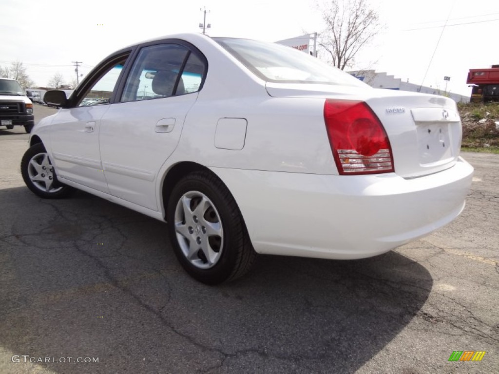 2006 Elantra GLS Sedan - Nordic White / Beige photo #3