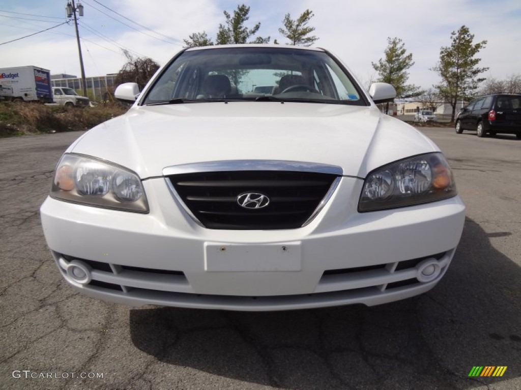 2006 Elantra GLS Sedan - Nordic White / Beige photo #4