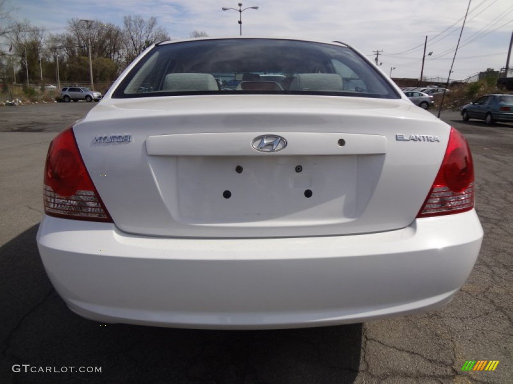 2006 Elantra GLS Sedan - Nordic White / Beige photo #5