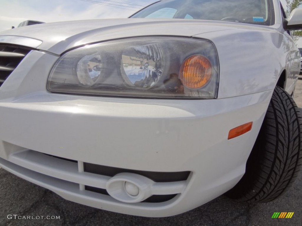 2006 Elantra GLS Sedan - Nordic White / Beige photo #6