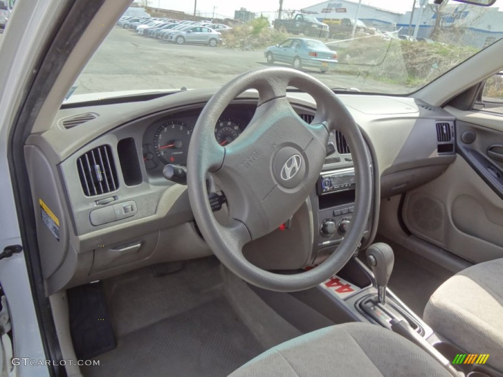 2006 Elantra GLS Sedan - Nordic White / Beige photo #8
