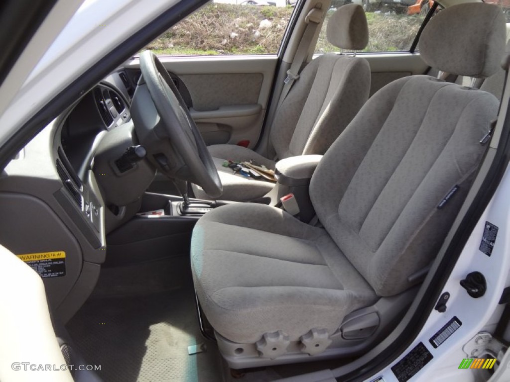 2006 Elantra GLS Sedan - Nordic White / Beige photo #9