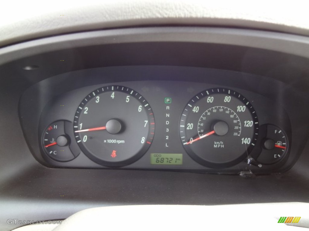 2006 Elantra GLS Sedan - Nordic White / Beige photo #12