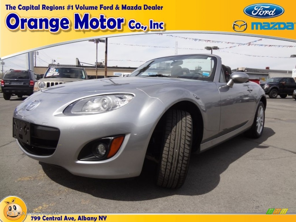 2009 MX-5 Miata Sport Roadster - Liquid Silver Metallic / Black photo #1