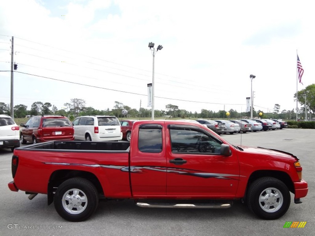 2006 Colorado LS Extended Cab - Victory Red / Very Dark Pewter photo #9