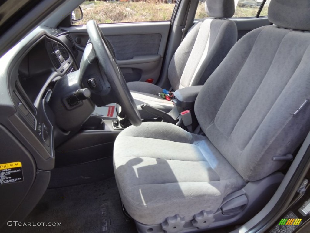 2006 Elantra GLS Sedan - Ebony Black / Gray photo #9