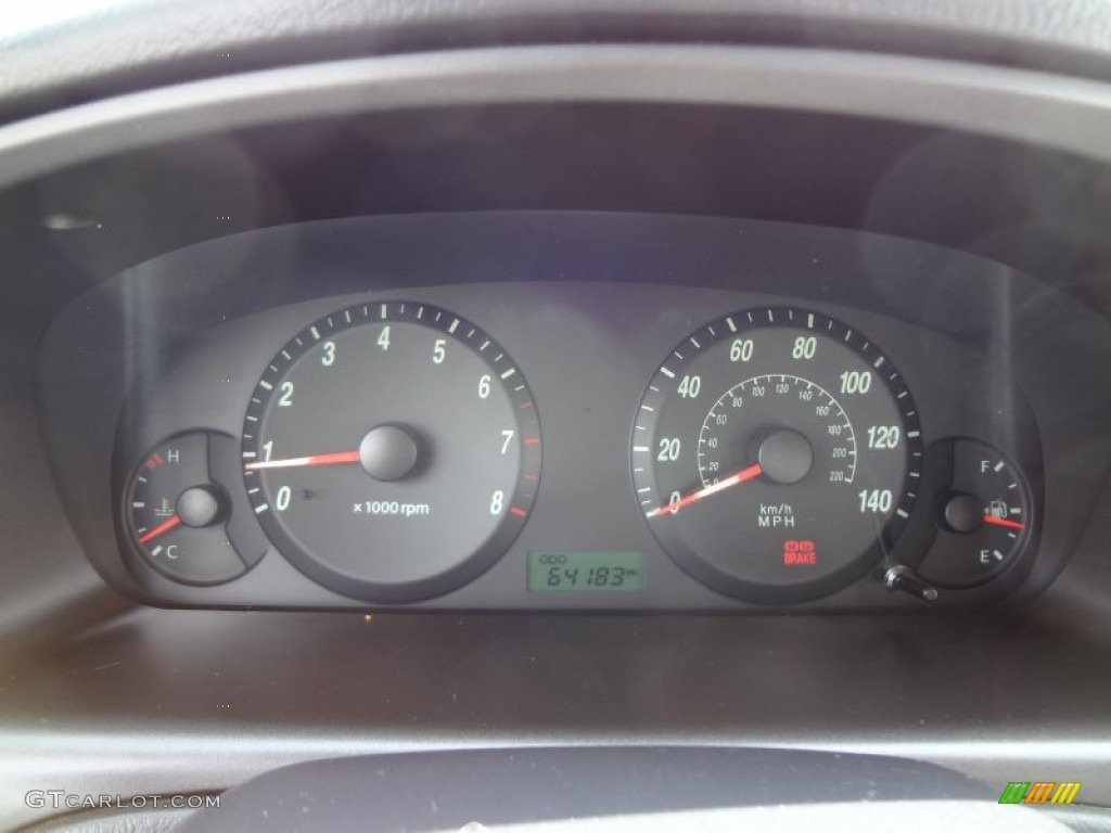 2006 Elantra GLS Sedan - Ebony Black / Gray photo #12