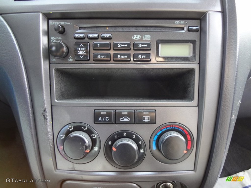 2006 Elantra GLS Sedan - Ebony Black / Gray photo #13