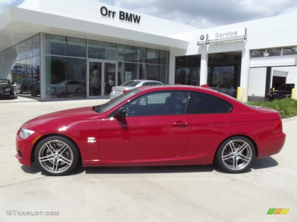 2011 3 Series 335is Coupe - Crimson Red / Black photo #5