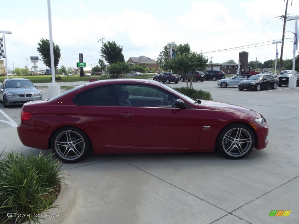2011 3 Series 335is Coupe - Crimson Red / Black photo #6