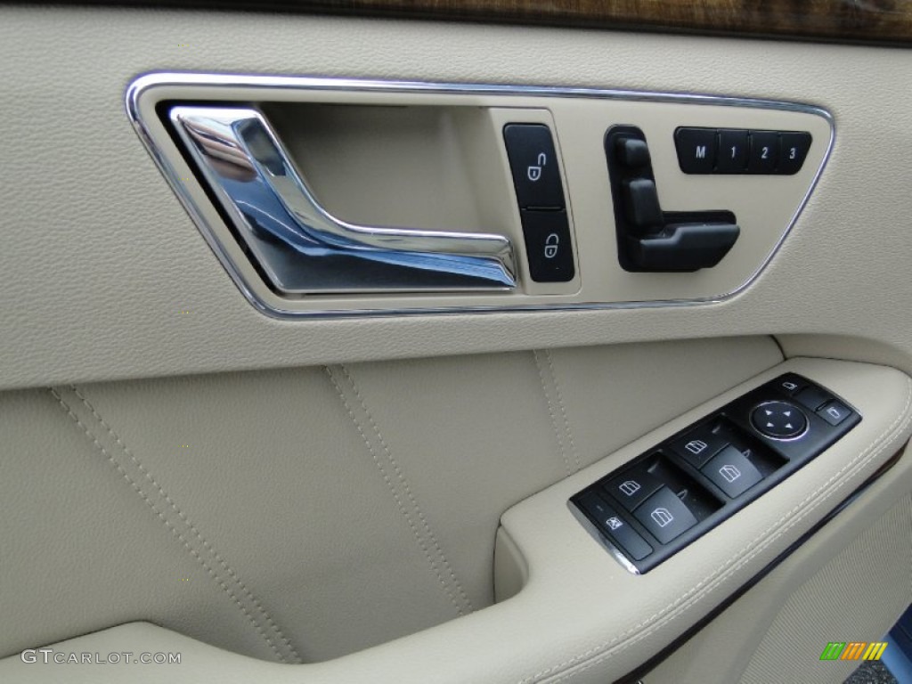 2010 E 350 Sedan - Quartz Blue Metallic / Almond Beige photo #18