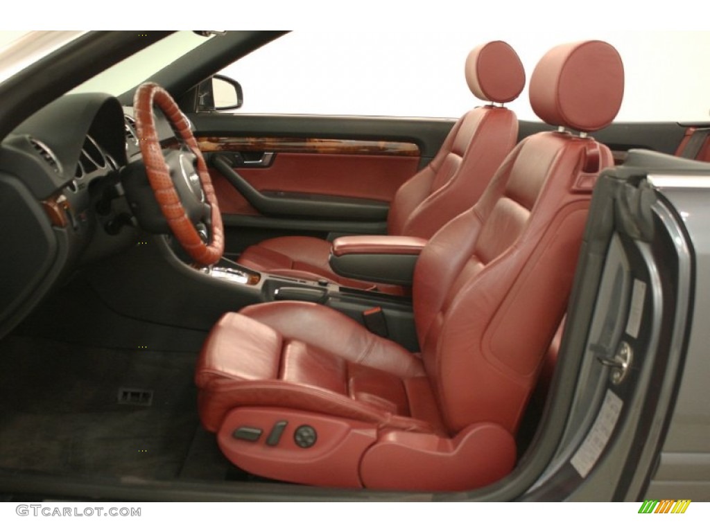Red Interior 2004 Audi A4 3.0 quattro Cabriolet Photo #63872061
