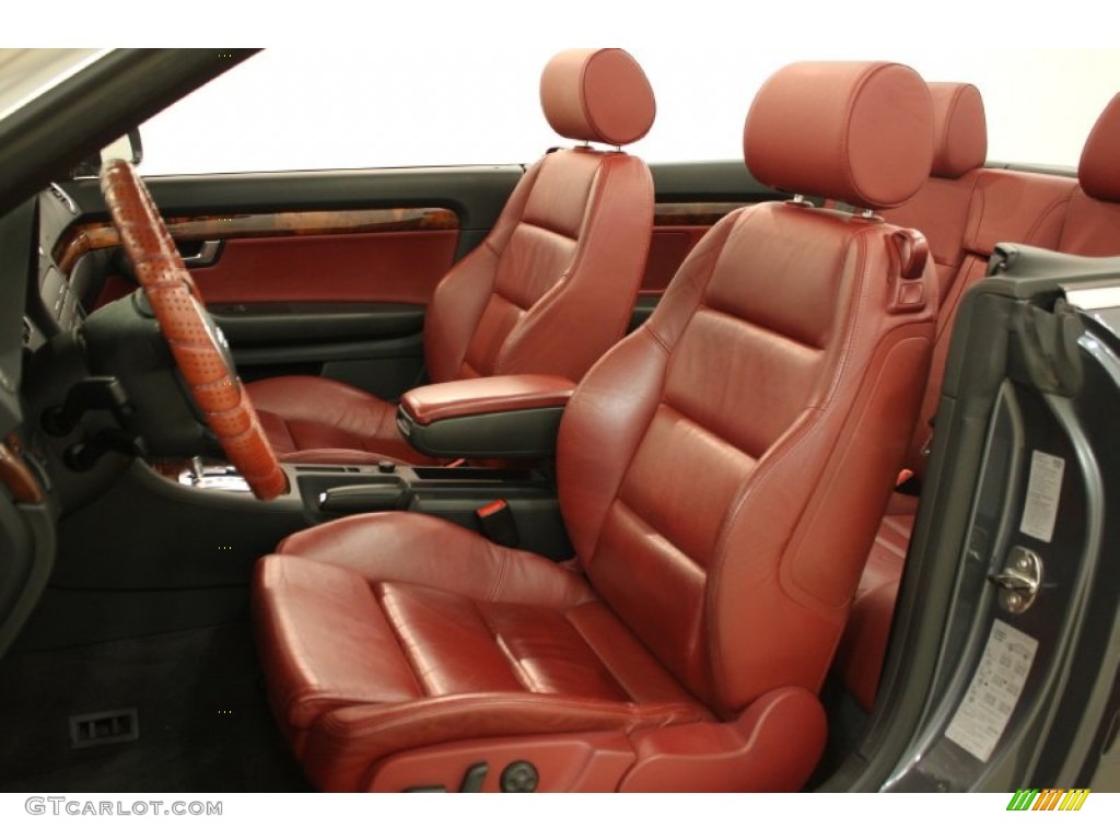 Red Interior 2004 Audi A4 3.0 quattro Cabriolet Photo #63872070