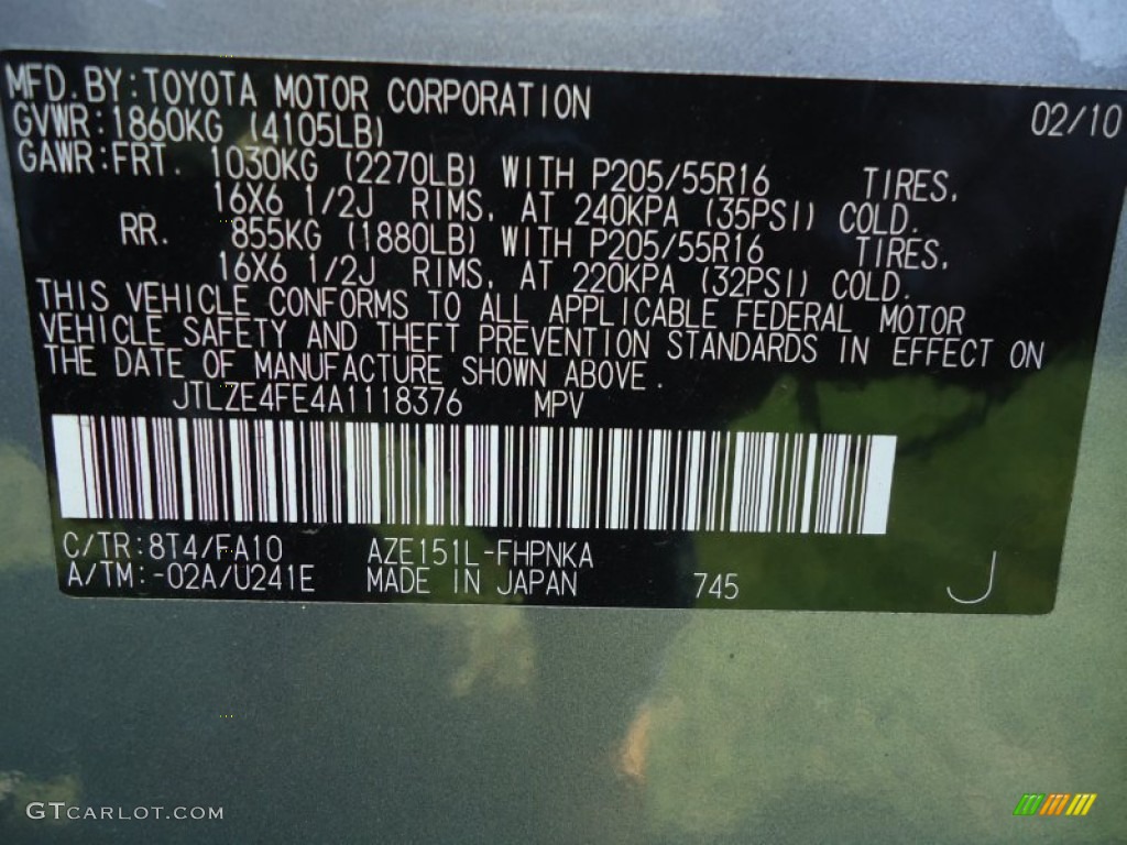 2010 xB Color Code 8T4 for Stingray Metallic Photo #63872252