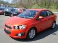 2012 Inferno Orange Metallic Chevrolet Sonic LT Sedan  photo #4