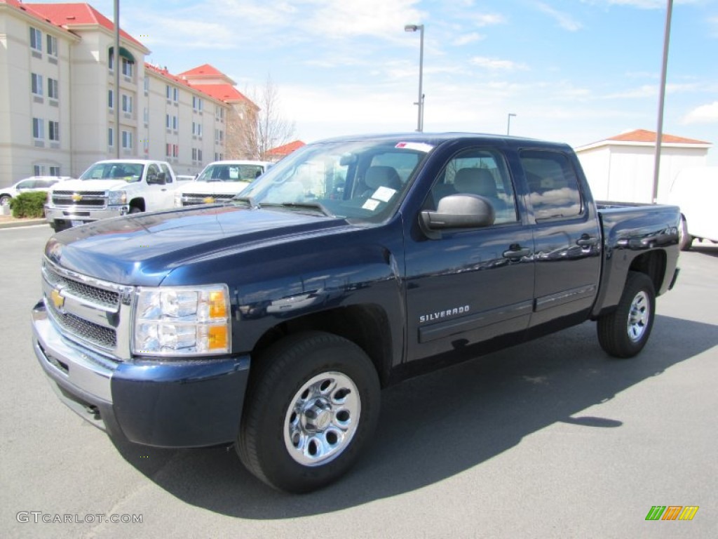 2010 Silverado 1500 LT Crew Cab 4x4 - Imperial Blue Metallic / Light Titanium/Ebony photo #3