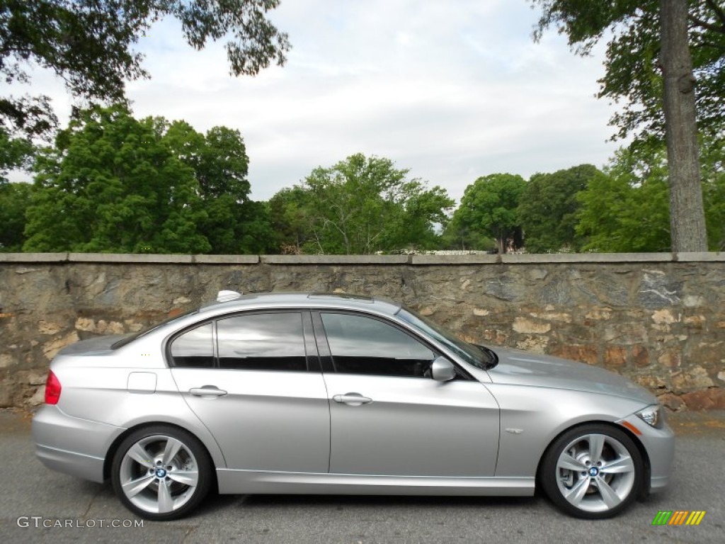 2009 3 Series 335i Sedan - Titanium Silver Metallic / Black photo #2