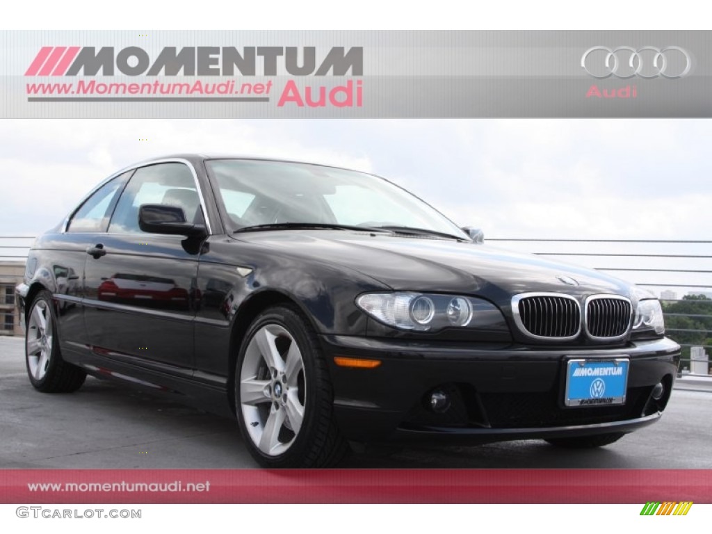 2006 3 Series 325i Coupe - Jet Black / Grey photo #1