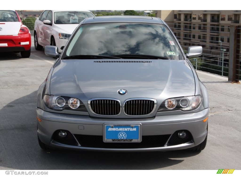 2004 3 Series 325i Coupe - Silver Grey Metallic / Black photo #2