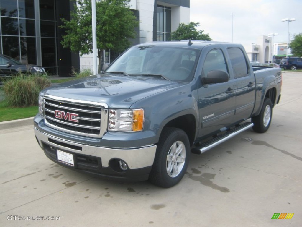 2012 Sierra 1500 SLE Crew Cab - Stealth Gray Metallic / Ebony photo #1