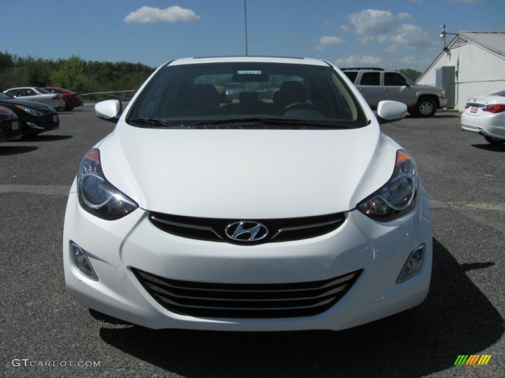 2013 Elantra Limited - Shimmering White / Beige photo #4
