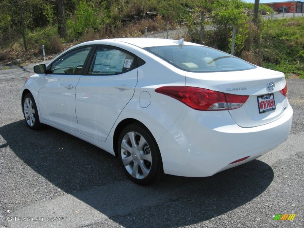2013 Elantra Limited - Shimmering White / Beige photo #9