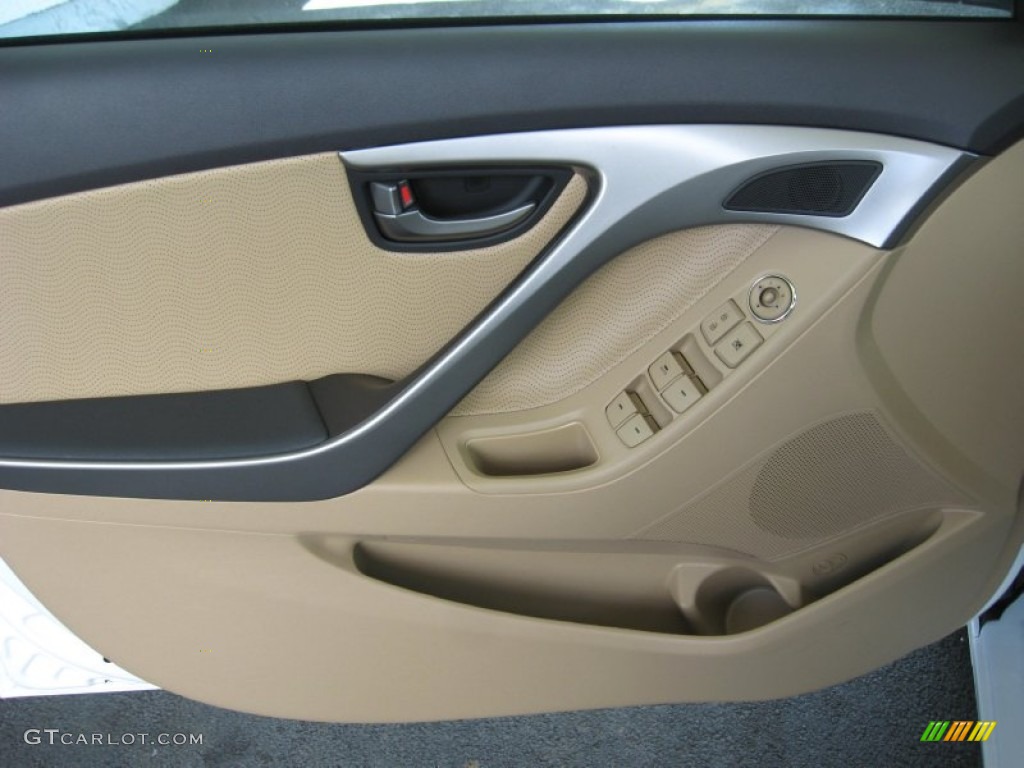 2013 Elantra Limited - Shimmering White / Beige photo #16