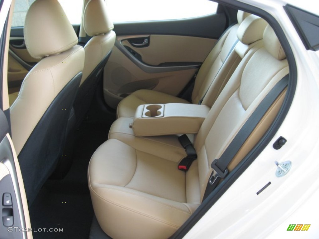 2013 Elantra Limited - Shimmering White / Beige photo #17