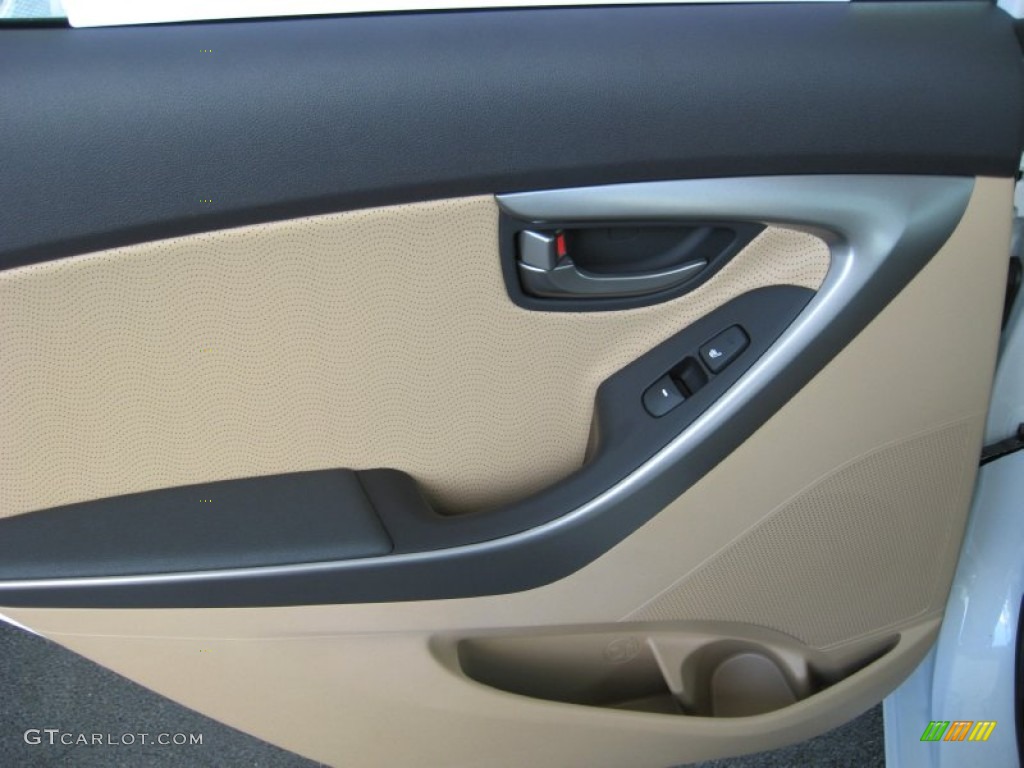 2013 Elantra Limited - Shimmering White / Beige photo #19