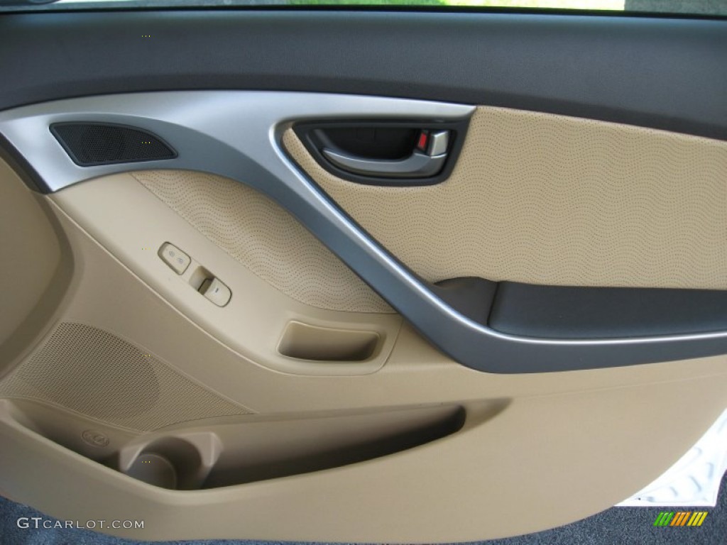 2013 Elantra Limited - Shimmering White / Beige photo #22